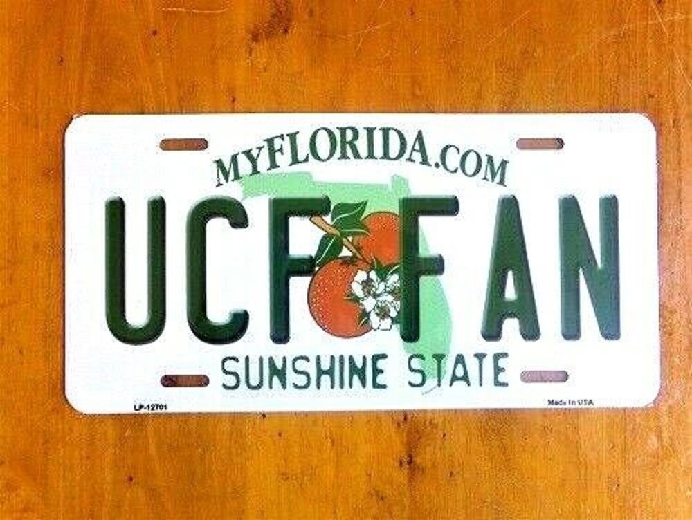 NCAA UCF Knights Fan Metal License Plate Auto Truck Sign Central Florida New